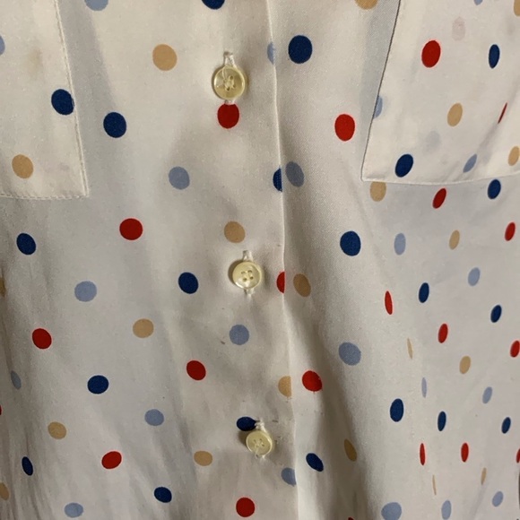 Vintage Levi’s short sleeve blouse with polka dot print Made in USA - Picture 5 of 12